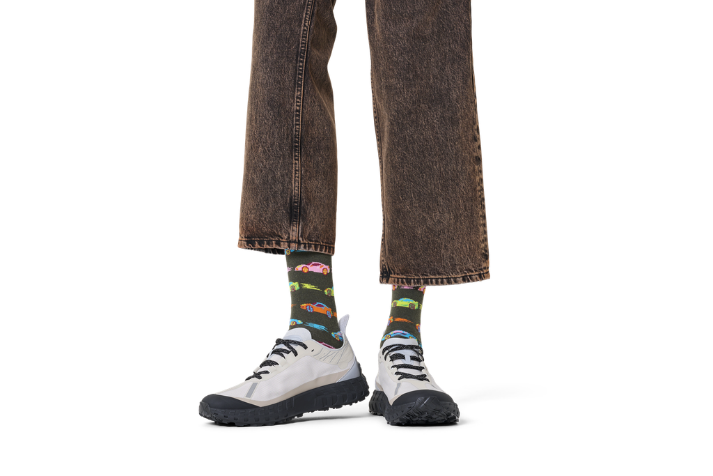 Happy Socks - Car Stripe Sock Army Green