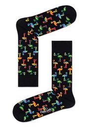 [HS-FMN01-9300] Happy Socks - Flamingo Sock Black