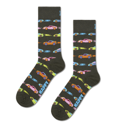 [HS-P003201] Happy Socks - Car Stripe Sock Army Green